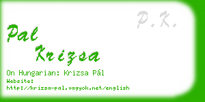 pal krizsa business card