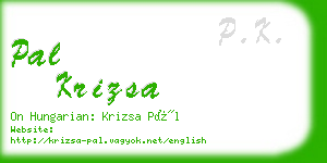 pal krizsa business card